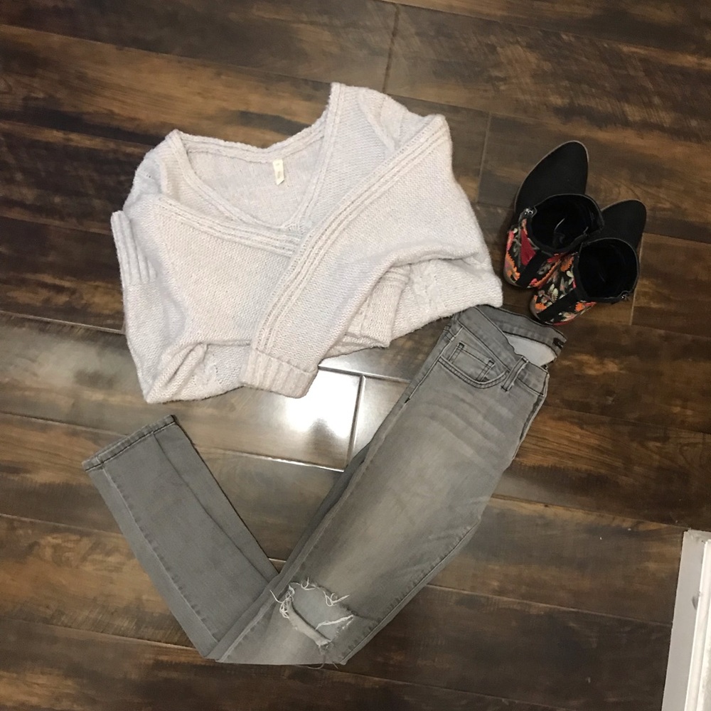 Flying monkey grey skinny jeans